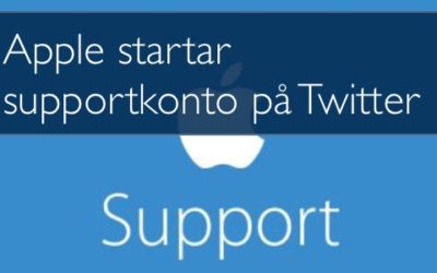 Apple öppnar supportkonto på Twitter