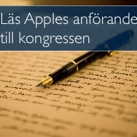 Läs Apples anförande inför den amerikanska kongressen