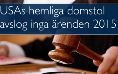 USAs hemliga domstol avslog inga ärenden under 2015