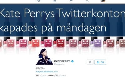 Kate Perrys Twitterkonton hackat