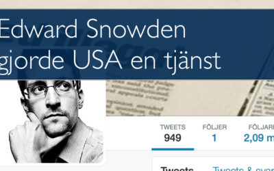 Snowden gjorde en samhällstjänst