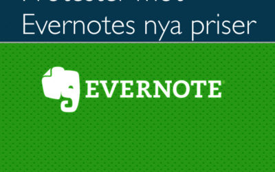 Protester mot Evernotes nya priser i sociala medier