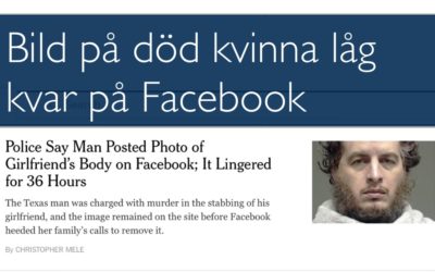 Bild på död kvinna låg kvar på Facebook i 36 timmar