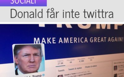 Trump får inte twittra längre