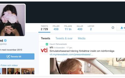 Näringsdepartementetets Twitter-konto har kapats