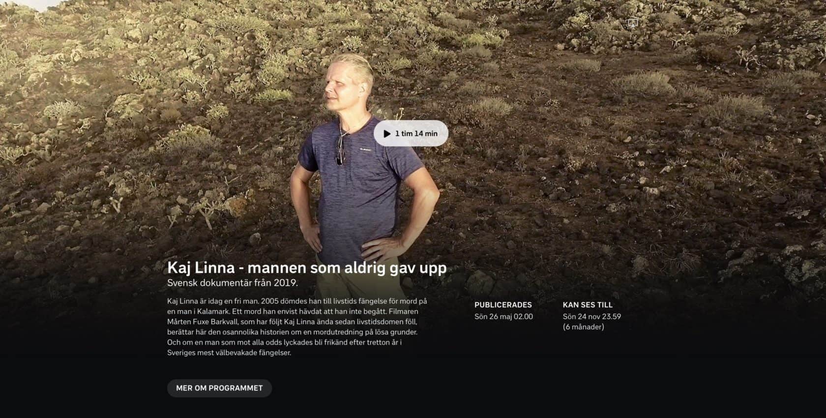 TV-Tipset: Kaj Linna, mannen som aldrig gav upp - Magasin MACKEN