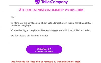 Se upp för falska mail från Telia