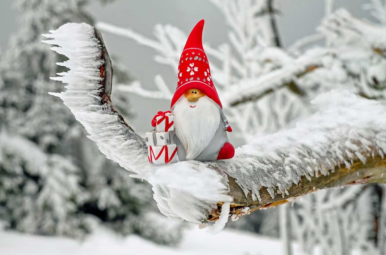 santa claus, figurine, snow