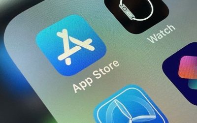 Apple jobbar på en App Store för spel