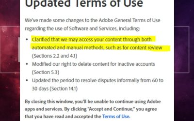 Adobe ändrar sina regler – uppror bland användarna