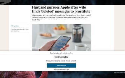 Brittisk man stämmer Apple sedan hustrun ertappat honom med att köpa sex