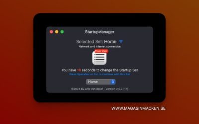 Gratis är gott: Ta kontroll även vilka program som startas automatiskt i din Mac med StartUpManager