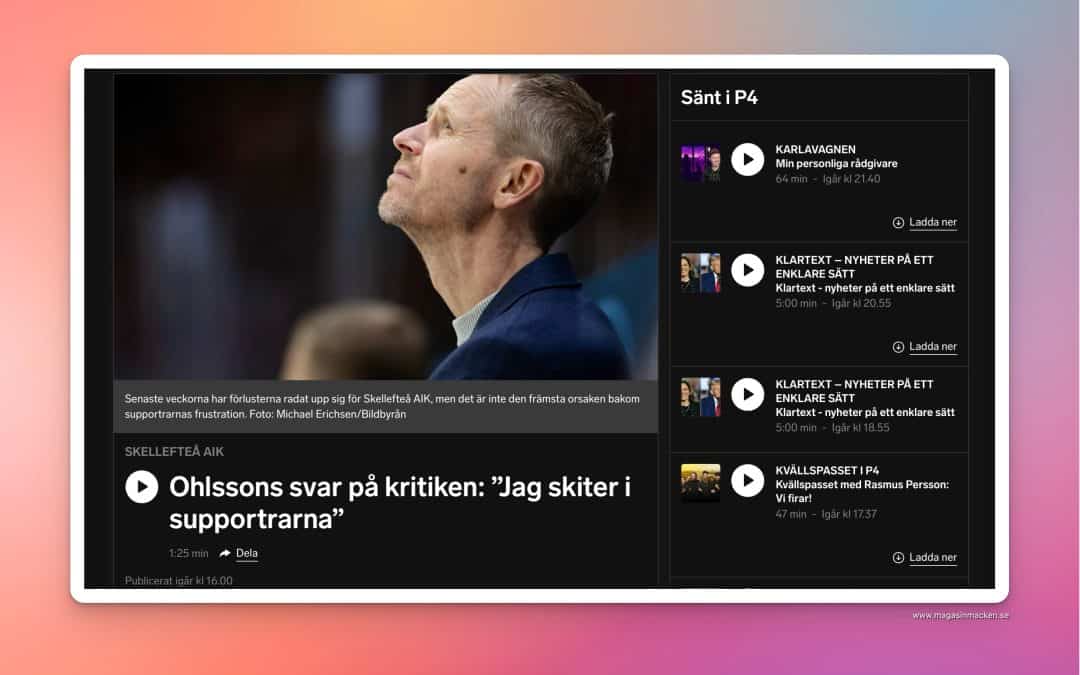 Ishockey: Robert Ohlsson skiter i supportrarna – tänk det – säg det inte