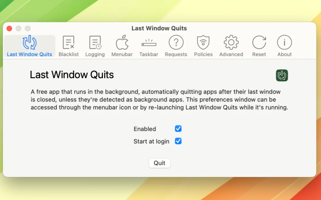 Gratis är gott: Avsluta macOS-program automatiskt med Last Window Quits