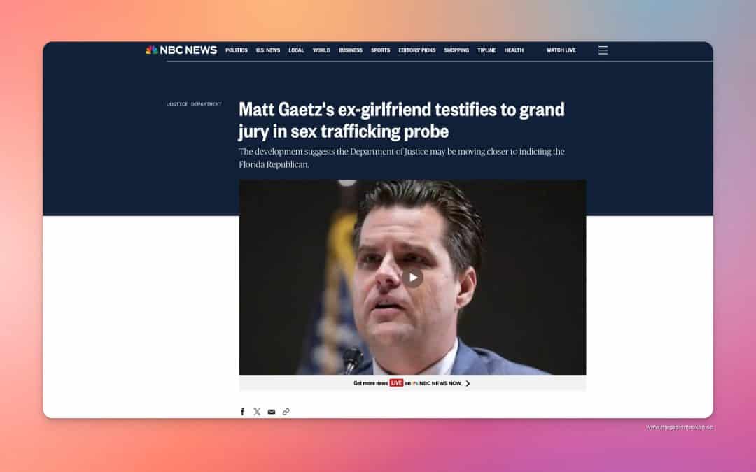 Det mesta var sant om Matt Gaetz – men det struntade Trump i