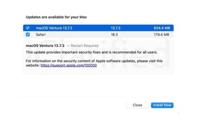 Apple Releases macOS Sonoma 14.7.3 and macOS Ventura 13.7.3 [Download]