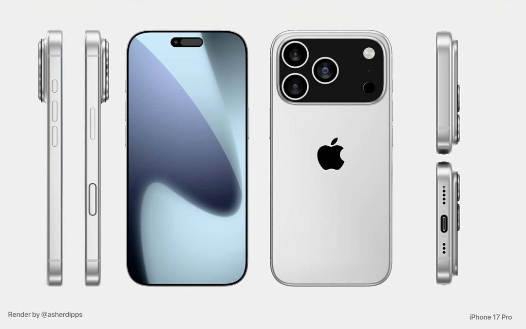 Render claims to show iPhone 17 Pro design, in silver and black