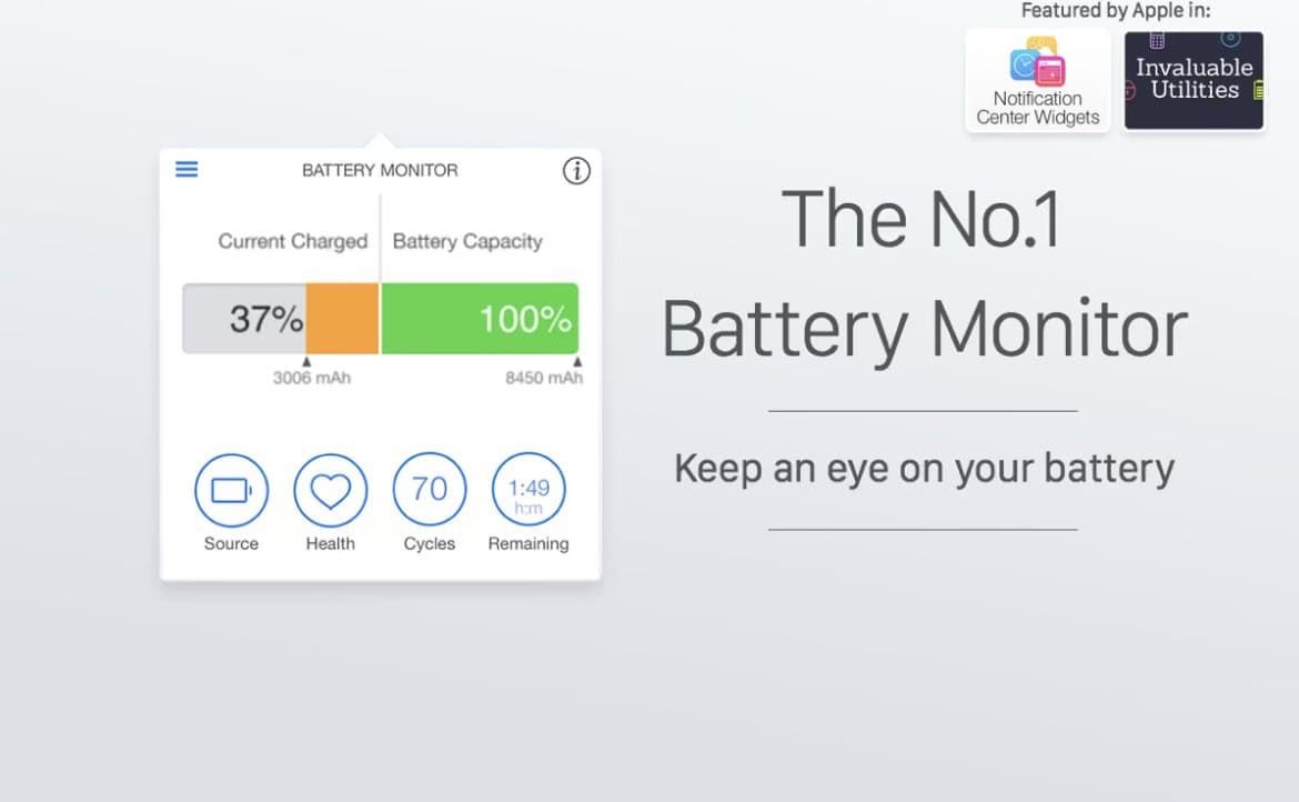 Skärmbild på Battery Monitor